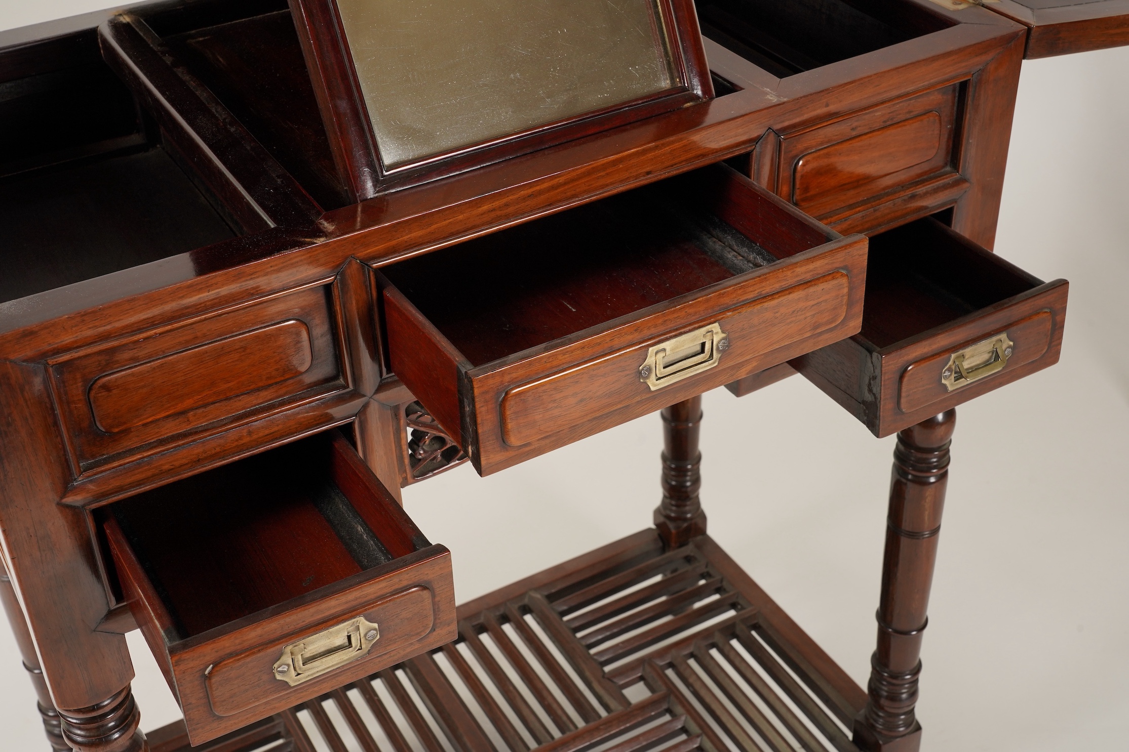 A Chinese hongmu dressing table, 19th century